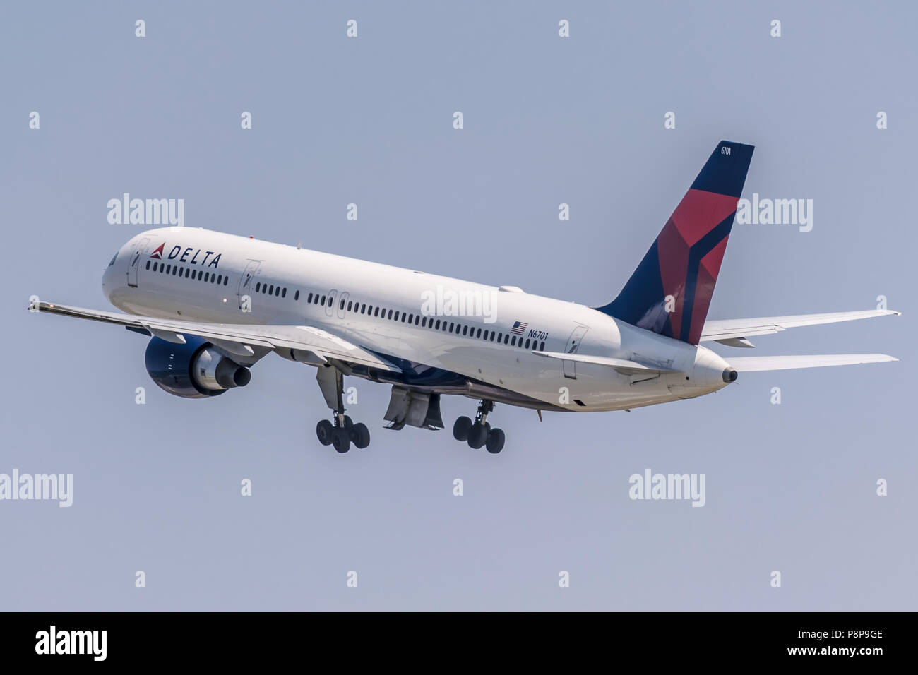 Montego Bay, Jamaica March 21 2015 Delta Airlines aircraft with