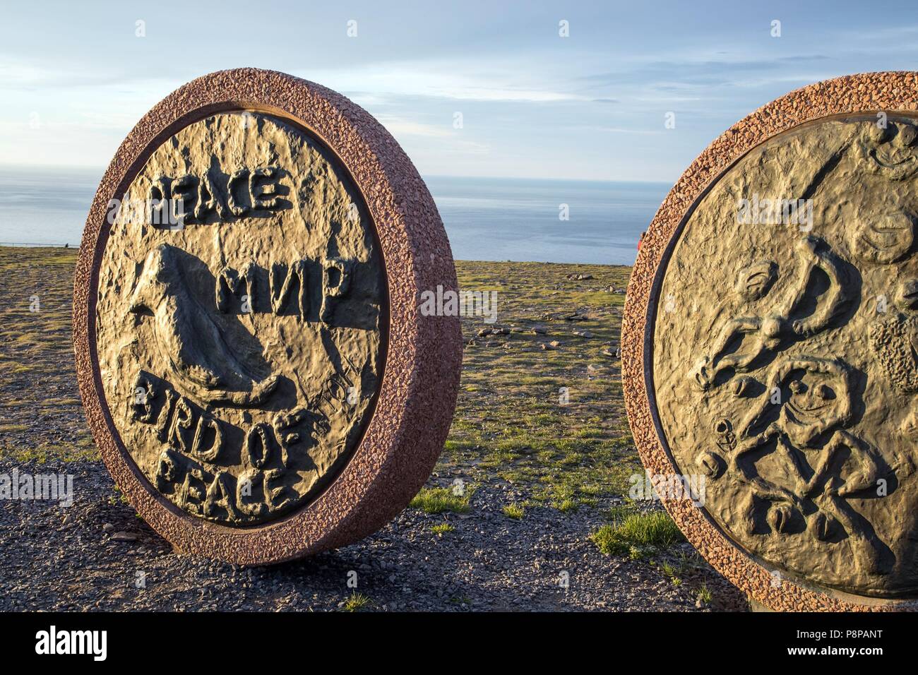 Nordkapp art sculpture monument hi-res stock photography and images - Alamy