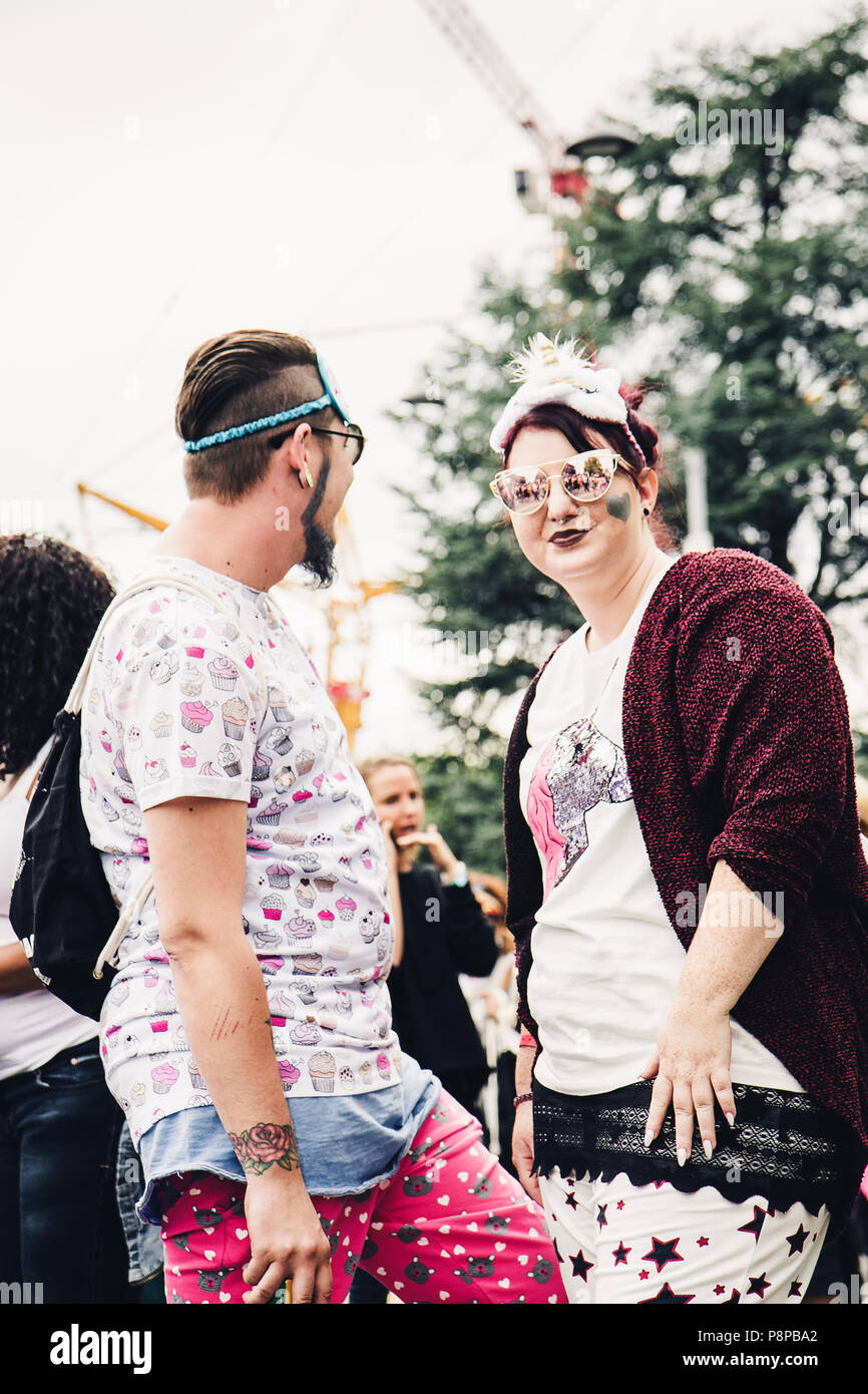 Switzerland zurich street parade party hires stock photography and