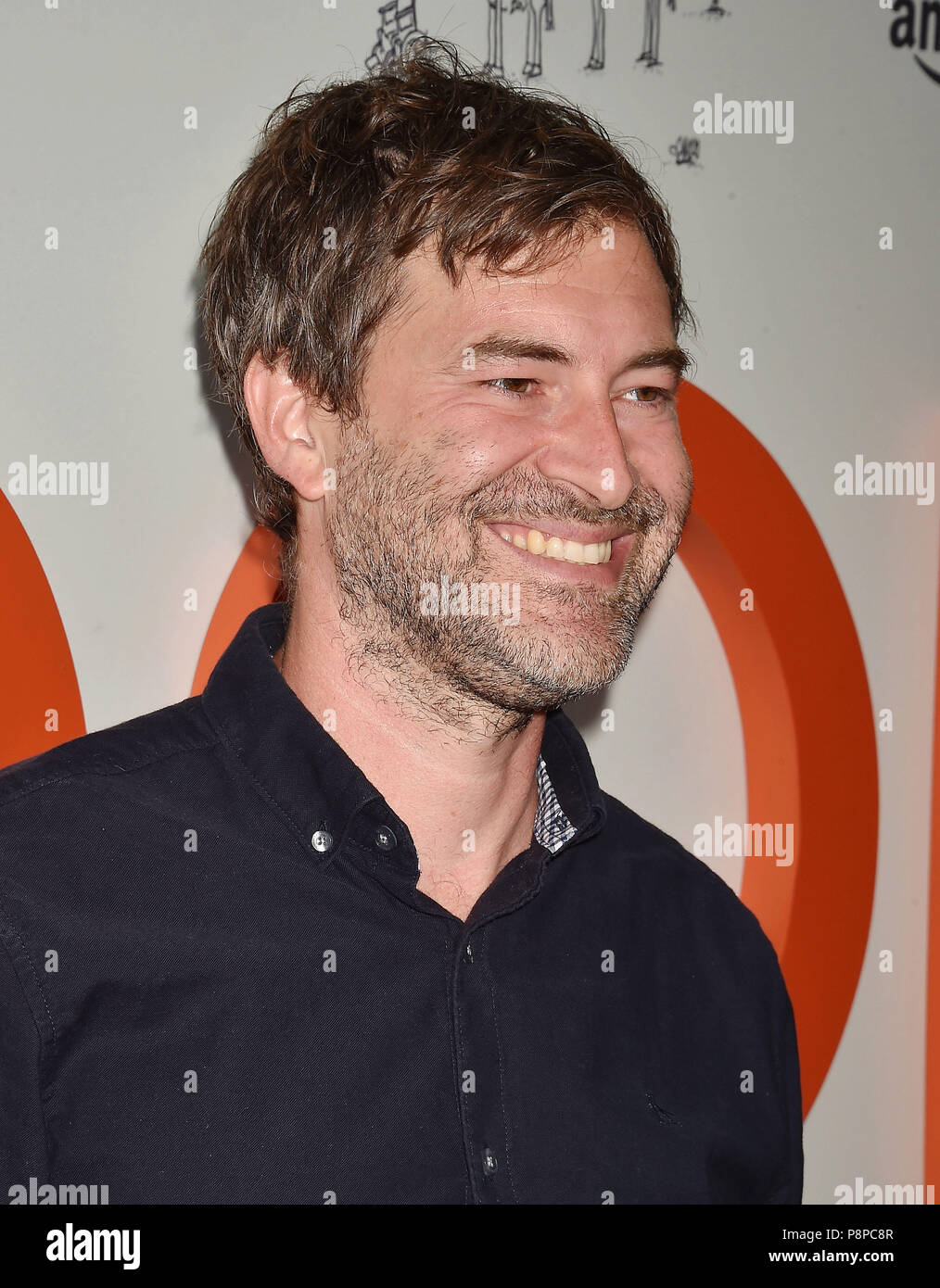 MARK DUPLASS American film actor and director at the Premiere of 'Don't Worry, He Wont Get Far On Foot' at ArcLight Hollywood on July 11, 2018 in Hollywood, California. Photo: Jeffrey Mayer Stock Photo