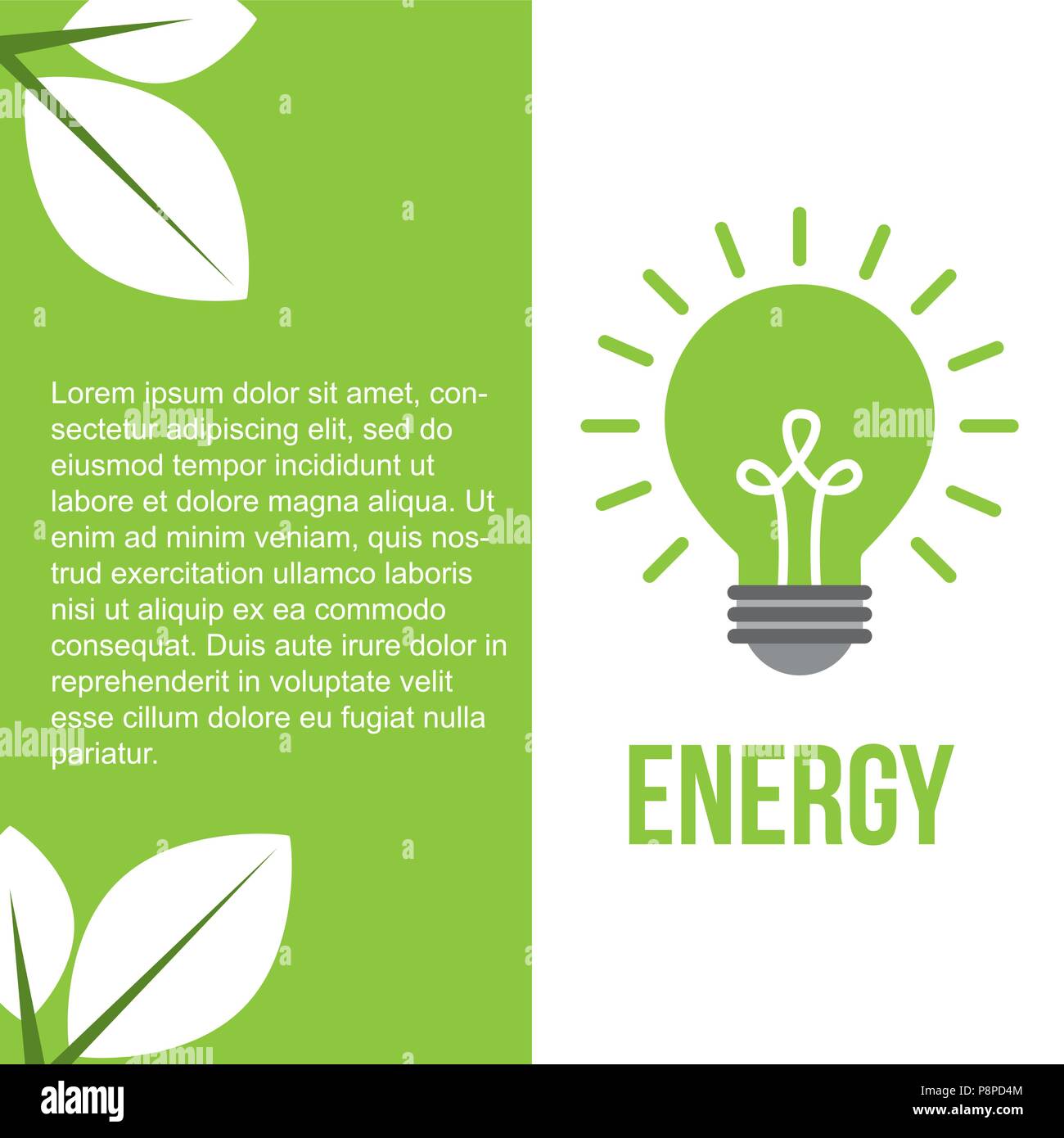 green bulb light energy sustainable vector illustration Stock Vector ...