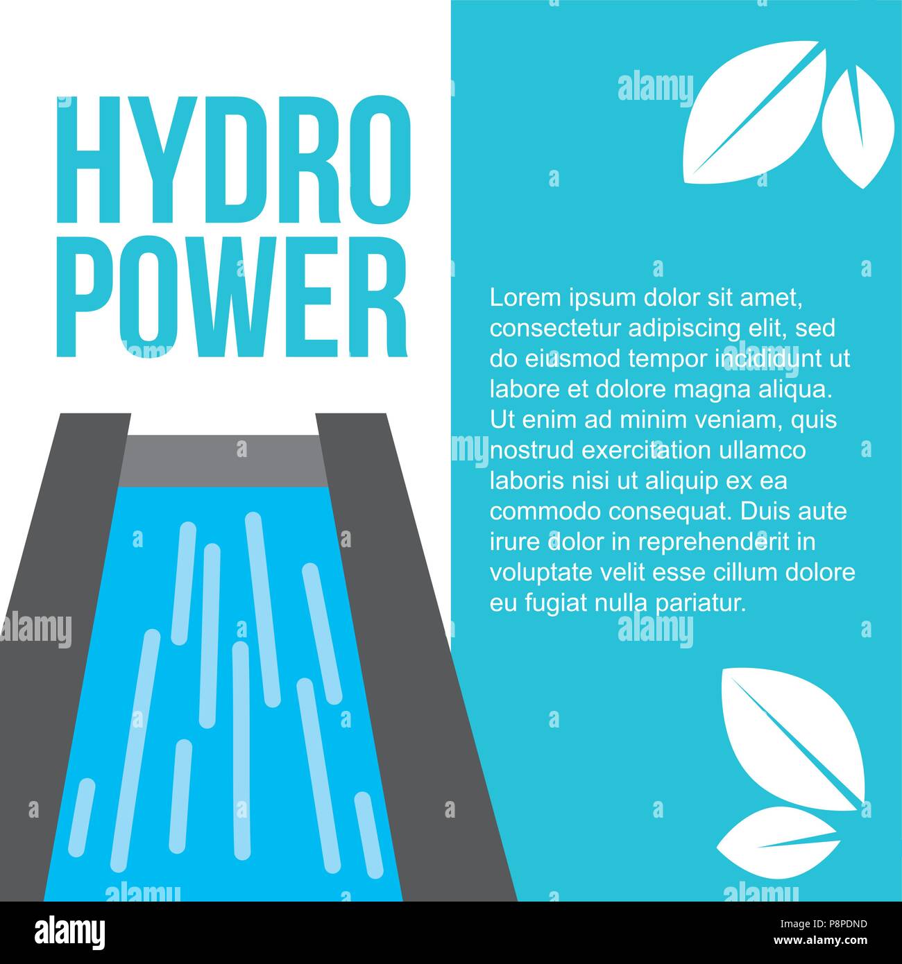 hydro power plant renewable ecology energy vector illustration Stock