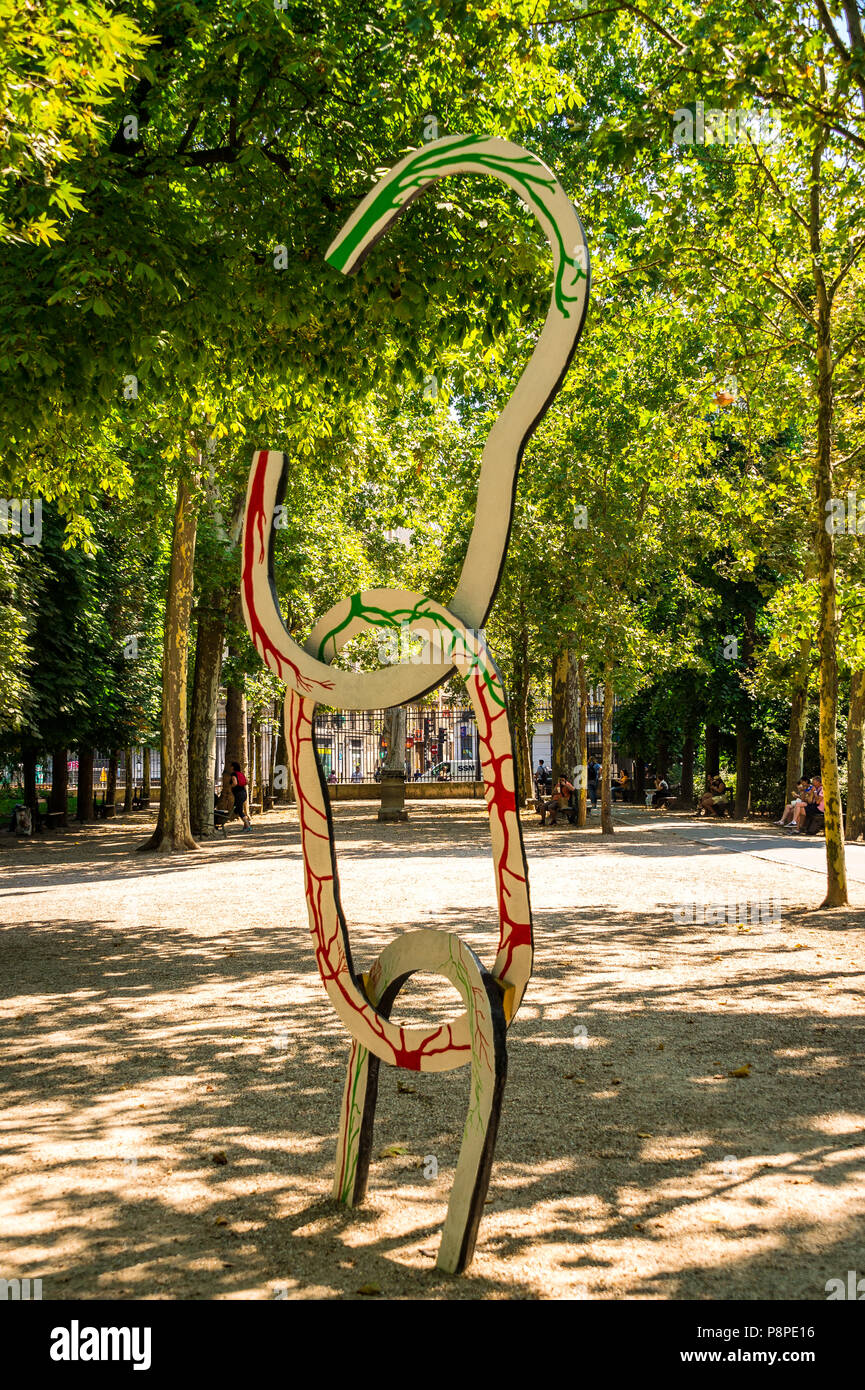 The Luxembourg Gardens on a beautiful sunny day in Paris, France Stock
