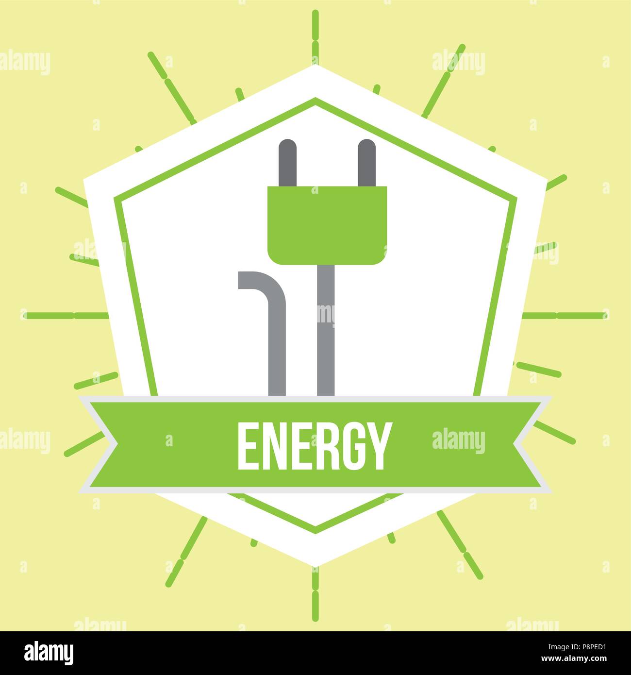 Energy Connection Icon plug elecricity connection energy emblem vector illustration Stock ...