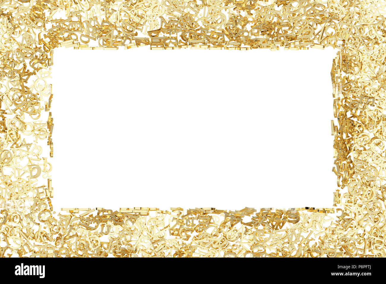 Frame of letters. Include clipping path. 3d render Stock Photo - Alamy