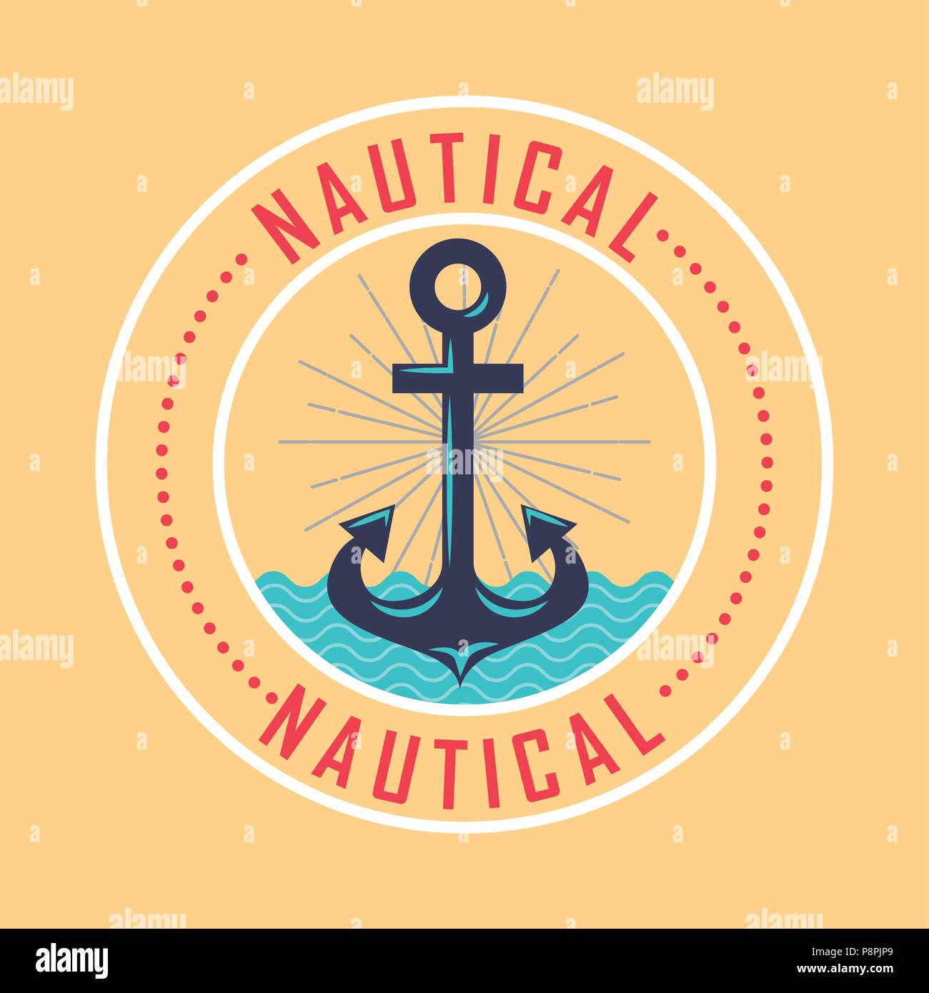 nautical maritime design anchor ocean vector illustration Stock Vector ...