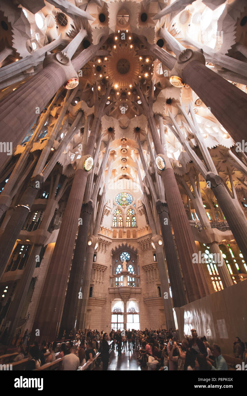 Beautiful interior sagrada familia hi-res stock photography and images ...