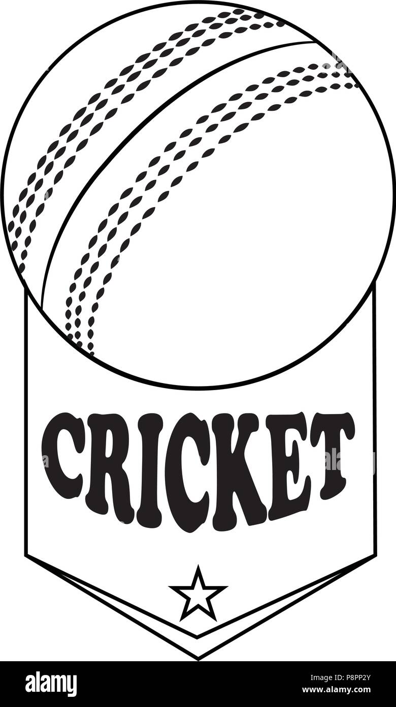 Abstract Cricket Label Stock Vector