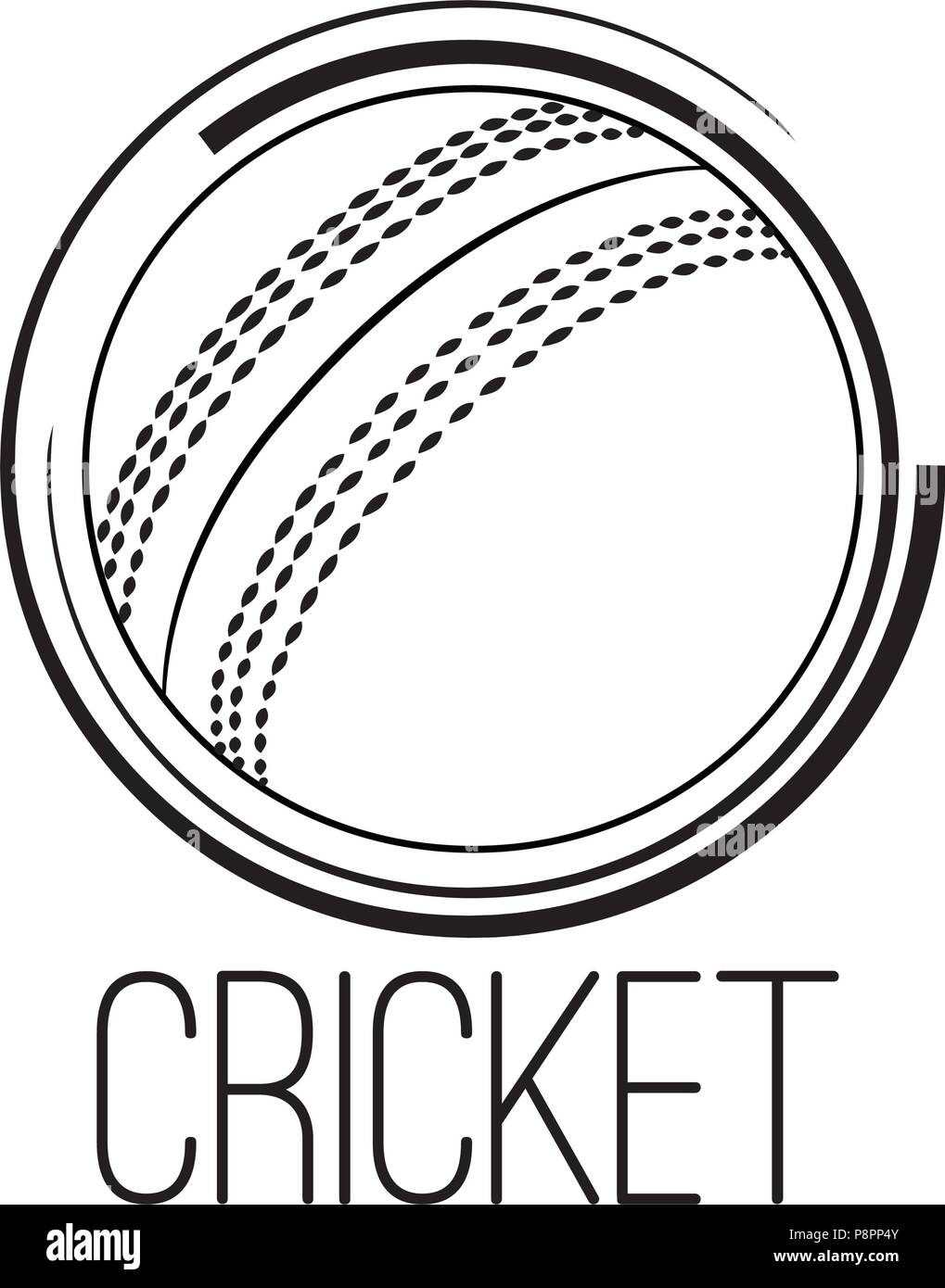 Abstract Cricket Label Stock Vector