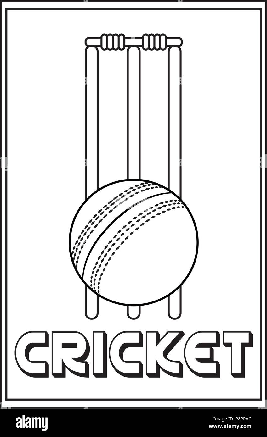 Abstract Cricket Label Stock Vector