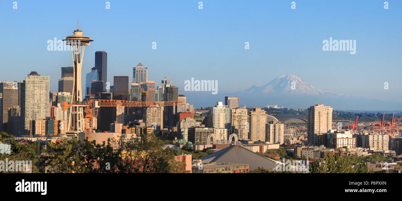 View of downtown Seattle skyline in Seattle, Washington, USA Stock ...