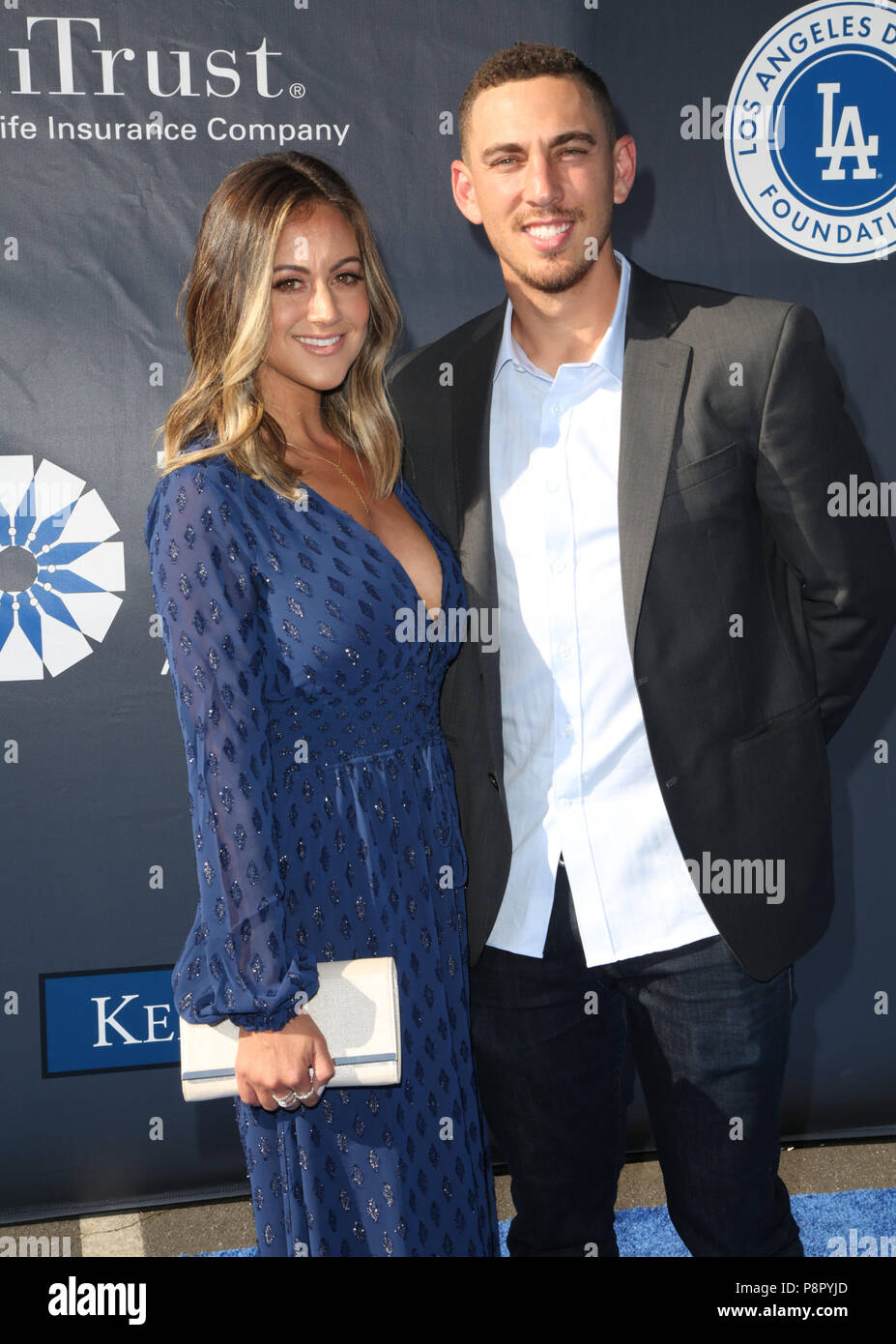Celebrities attend the 4th Annual Los Angeles Dodgers Foundation Blue  Diamond Gala at Dodger Stadium. Featuring: Nicole Rappaport, Austin Barnes  Where: Los Angeles, California, United States When: 11 Jun 2018 Credit:  Brian