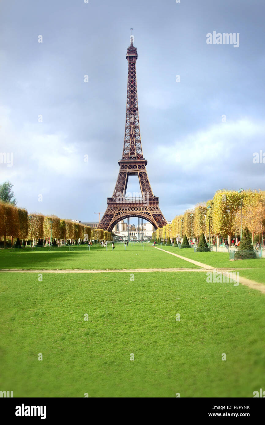 Eiffel tower in Paris,France Stock Photo