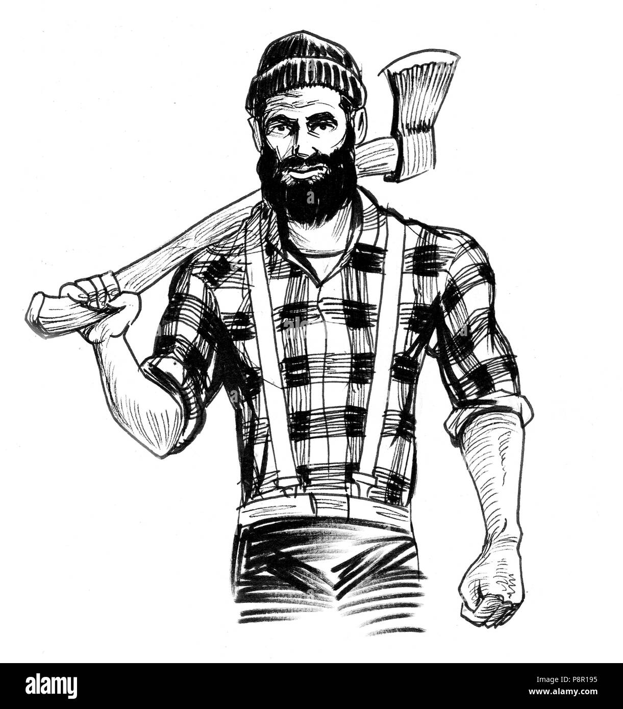Lumberjack Drawing