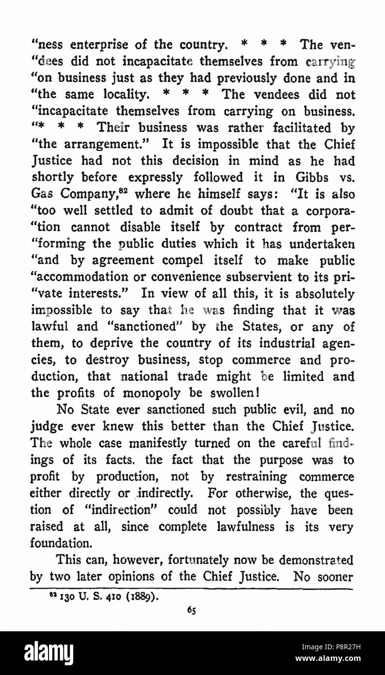 .   264 Earle, Liberty to Trade as Buttressed by National Law, 1909 65 Stock Photo