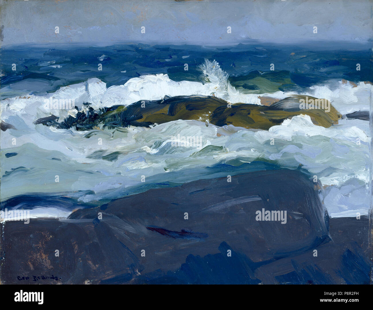 .   54 George Bellows - Rock Reef, Maine - Stock Photo