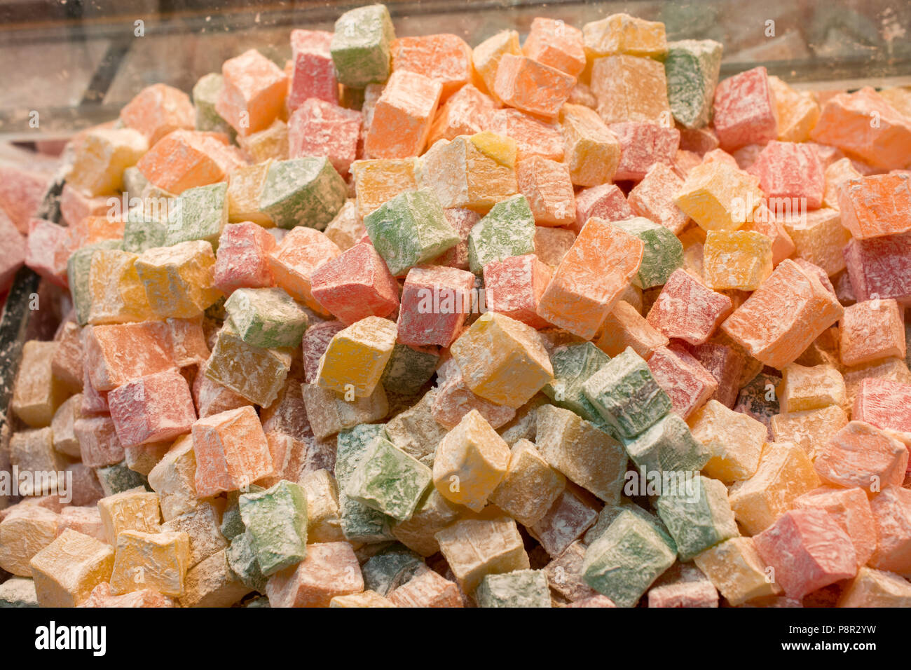Load of traditional turkish delight lokum candy Stock Photo - Alamy