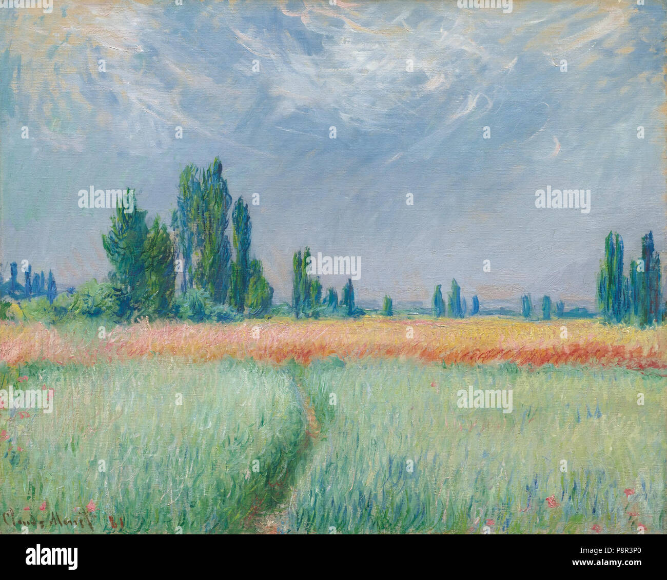 Champ de blé  *oil on canvas  *65.7 x 82 cm  *signed b.l: Claude Monet 81 428 Monet - Weizenfeld Stock Photo