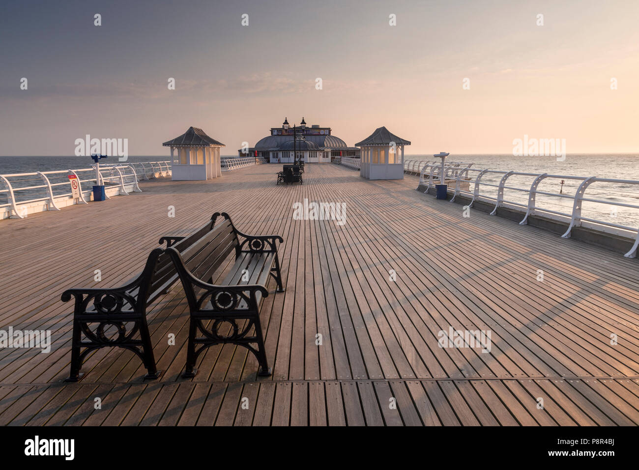 Cromer pier at sunrise, Norfolk, England Stock Photo