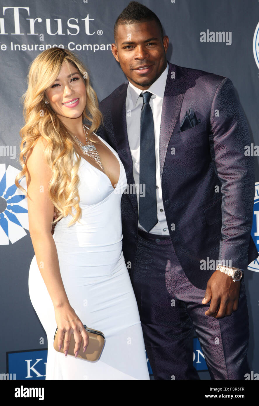 6th Annual PingPong4Purpose Featuring: Yasiel Puig, Andrea De La Torre  Where: Los Angeles, California, United States When: 23 Aug 2018 Credit:  FayesVision/WENN.com Stock Photo - Alamy