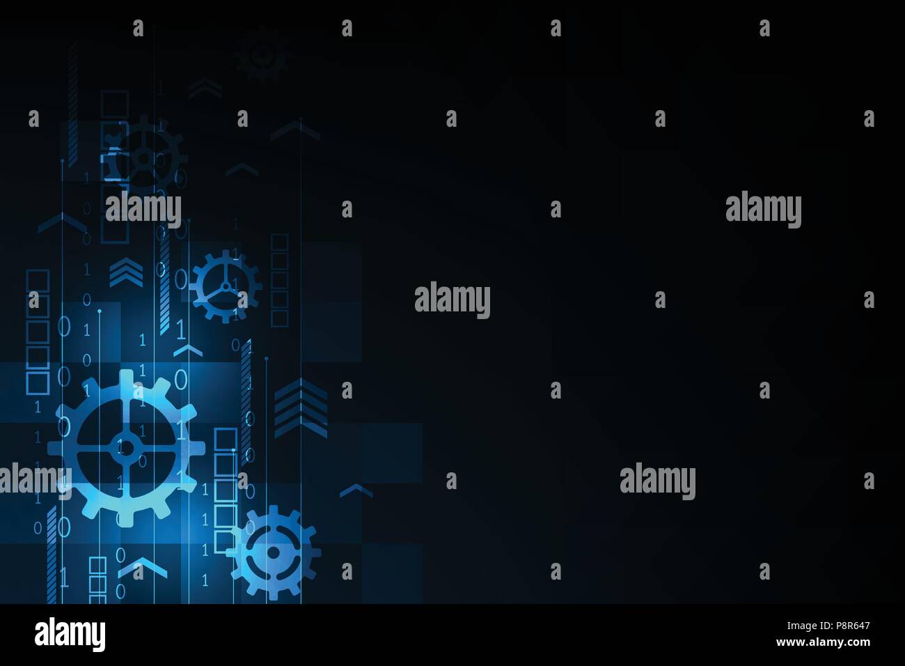 Vector abstract background technology gears concept. Stock Vector