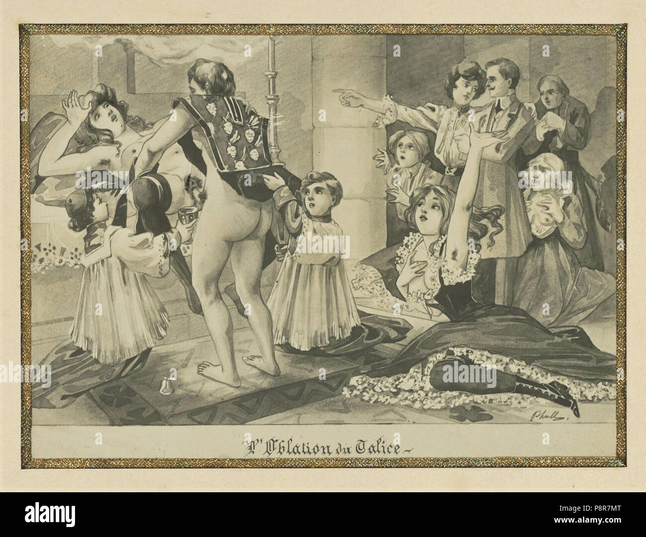453 Paul Avril, signed Phall - LOblation du Calice Stock Photo - Alamy