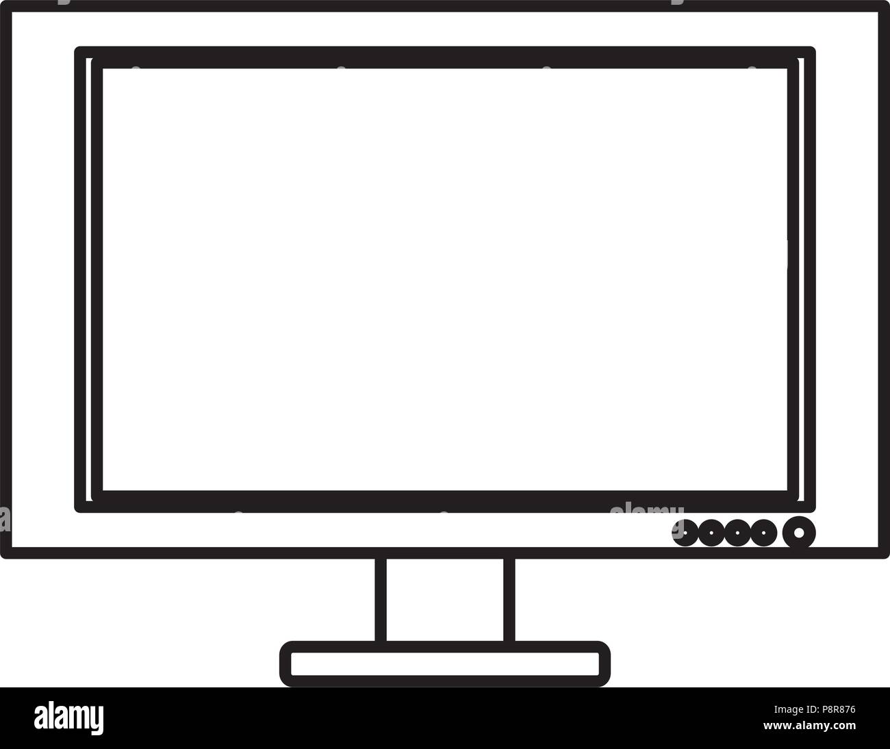 line electronic computer technology information style vector ...