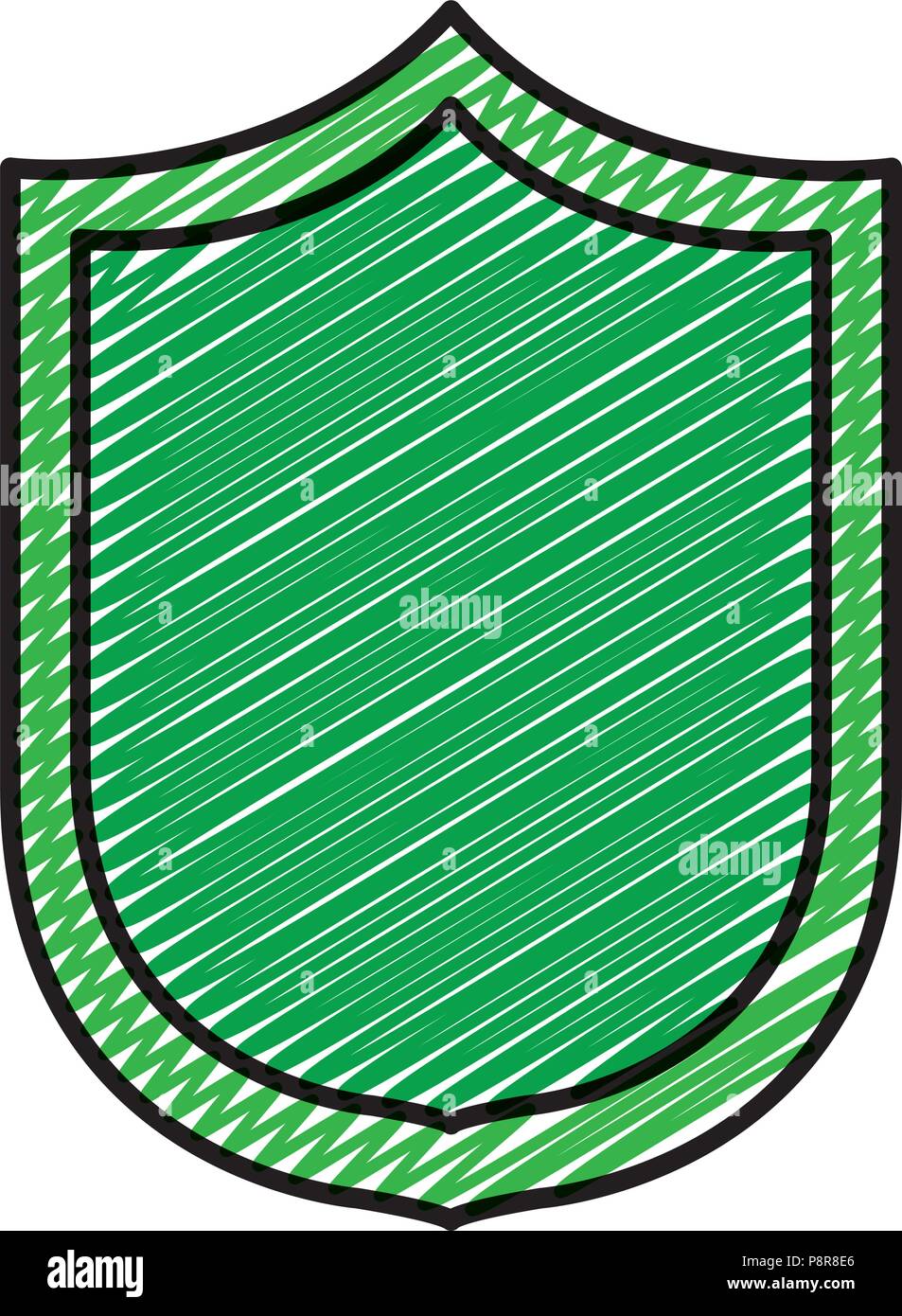 doodle security shield protection web access vector illustration Stock ...