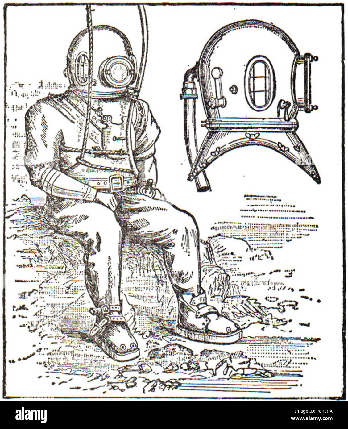 .   435 NSRW Diving Dress and Diving Helmet Stock Photo