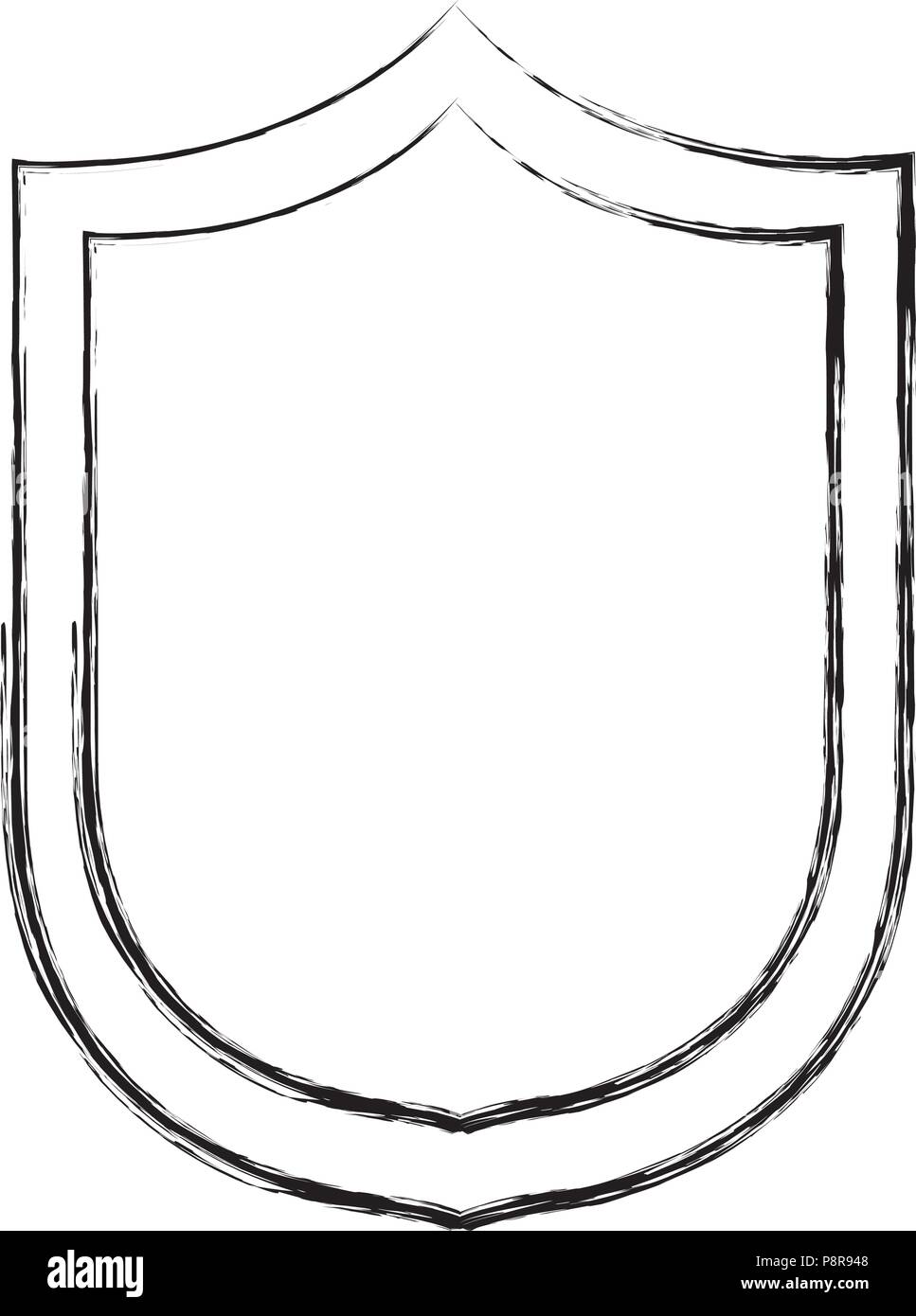 grunge security shield protection web access vector illustration Stock ...