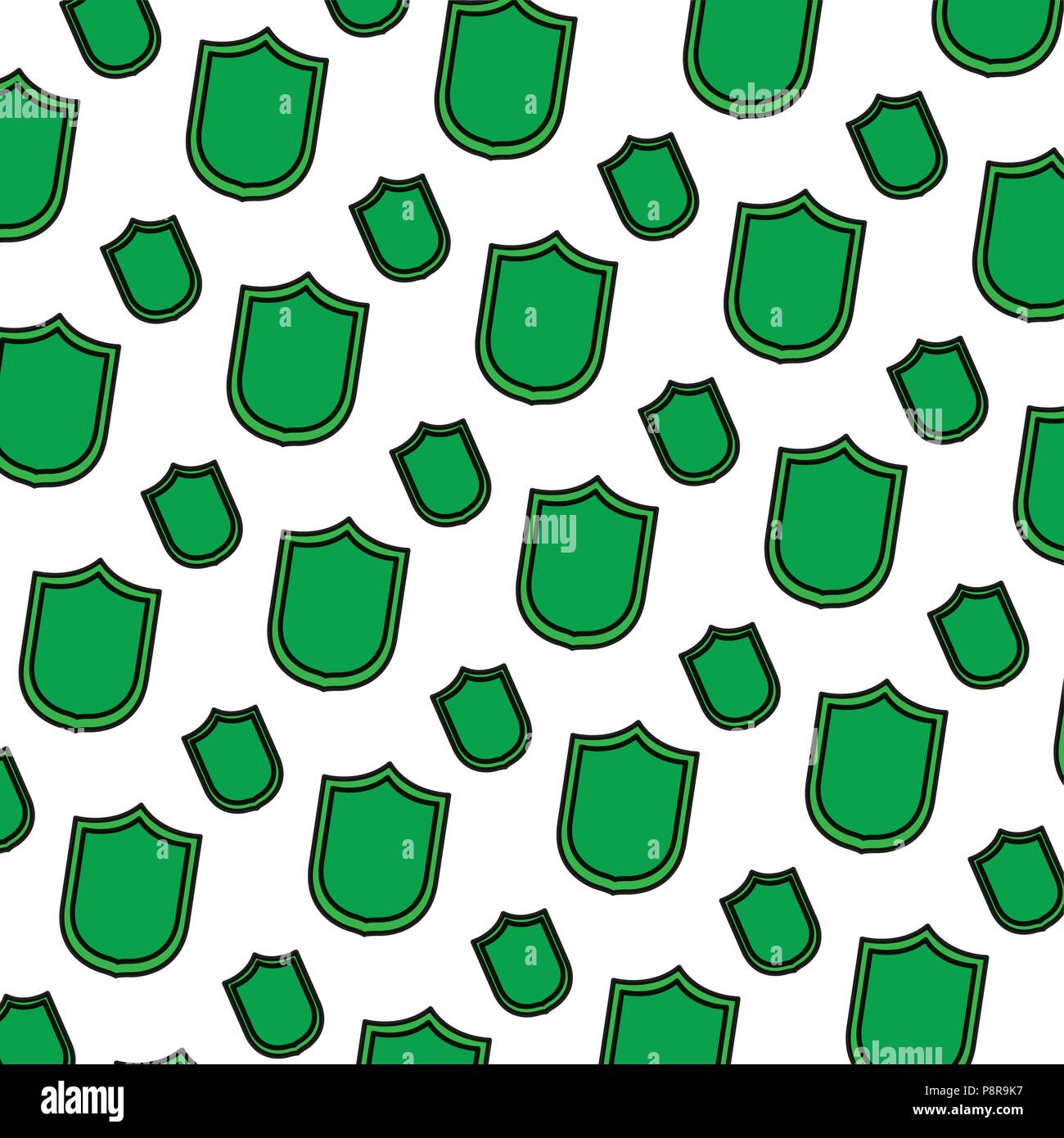 color security shield protection access background vector illustration ...