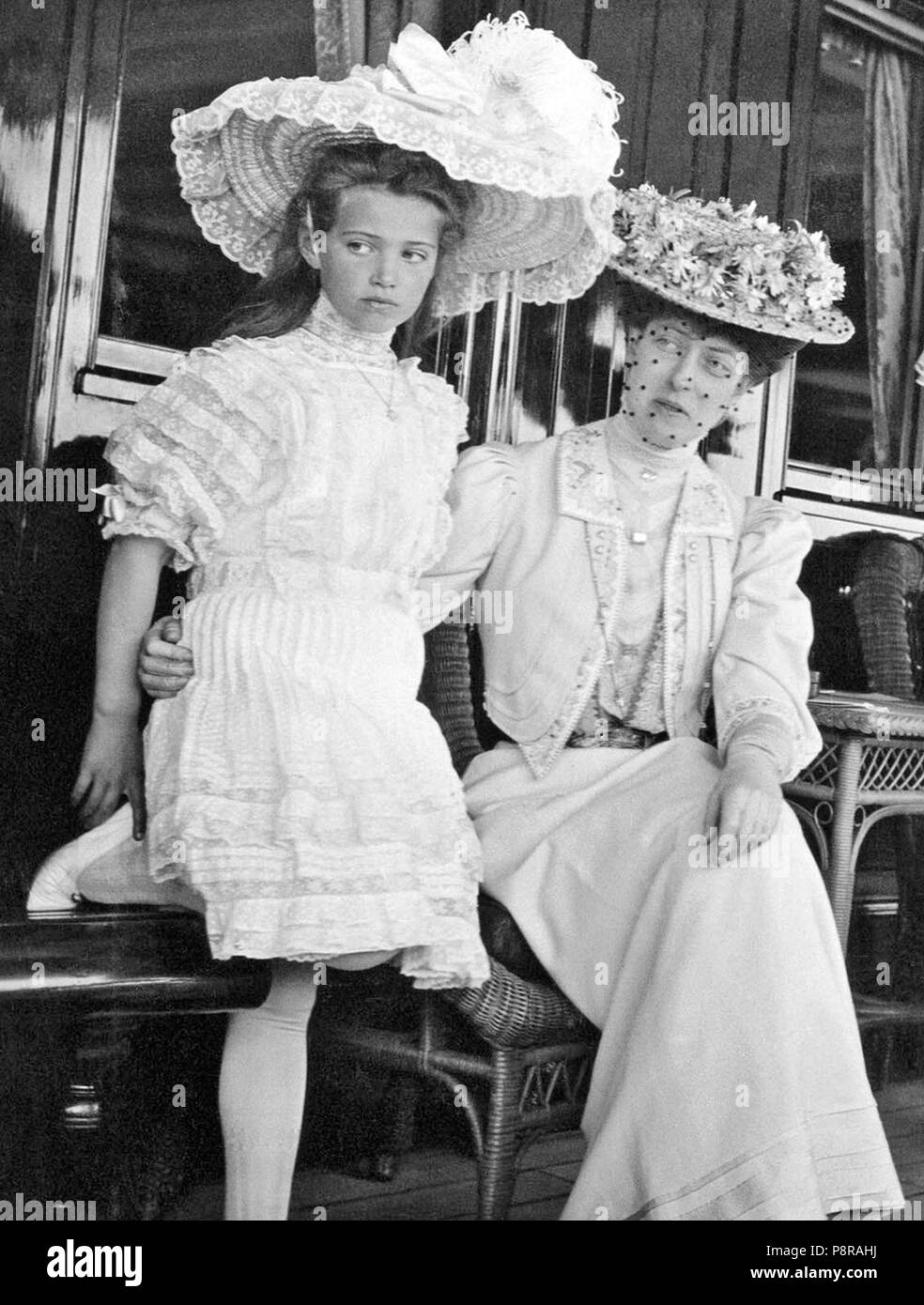 .   313 Grand duchess Maria Nikolaievna with princess Victoria of the United Kingdom Stock Photo