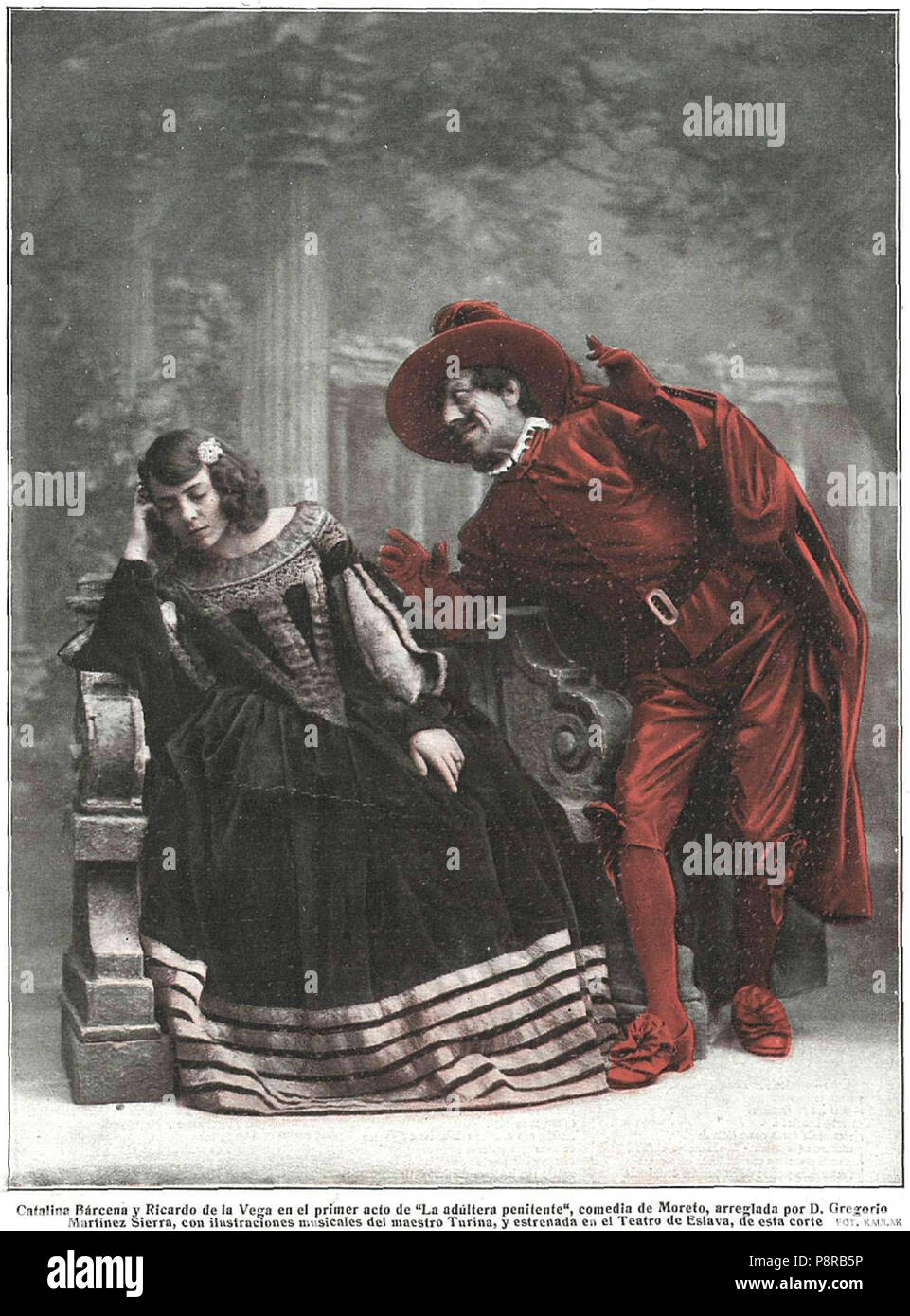 77 Catalina Bárcena y Ricardo de la Vega en «La adúltera penitente» Stock Photo