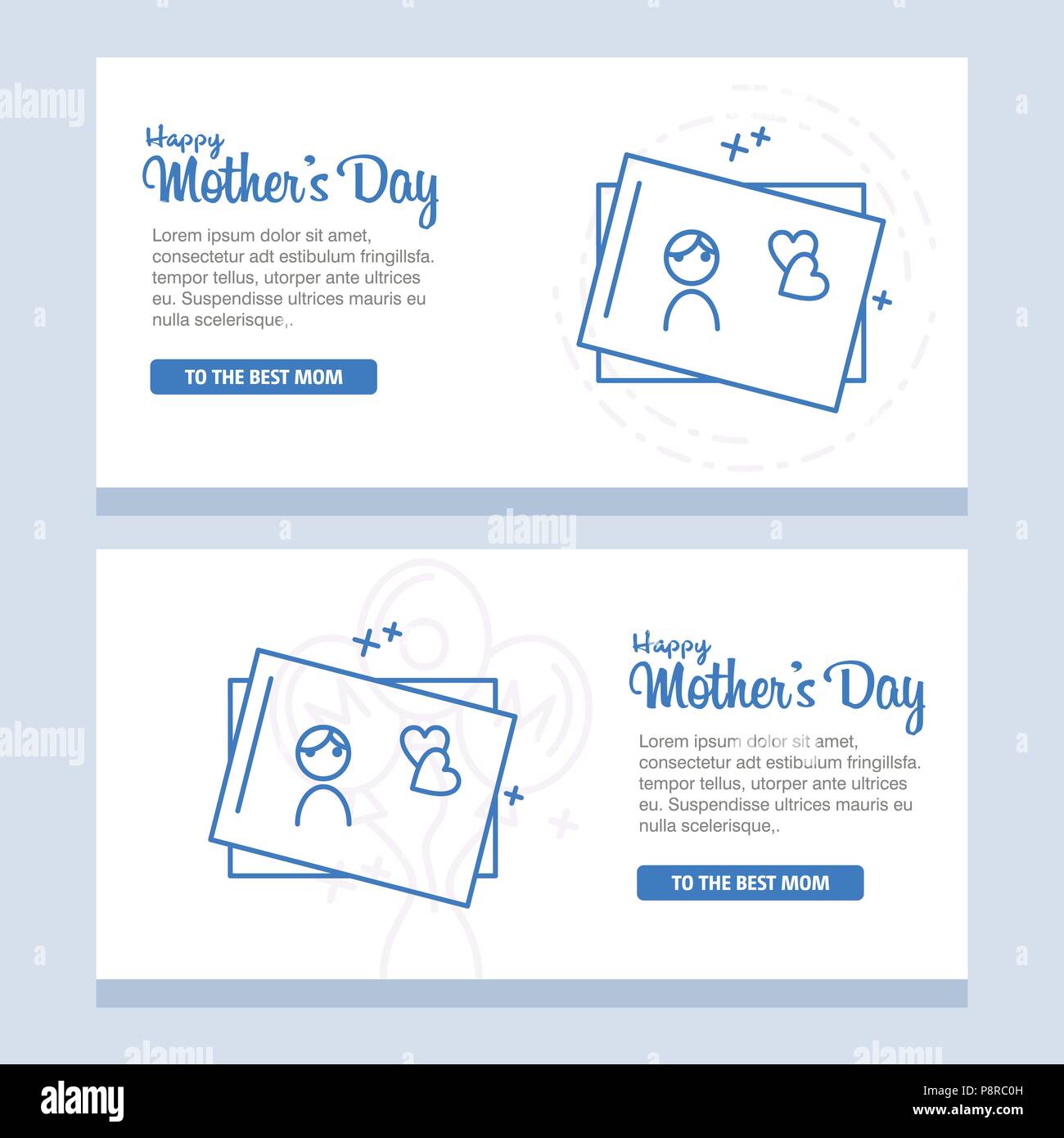Mother's day greeting card with flowers background. For web design and ...
