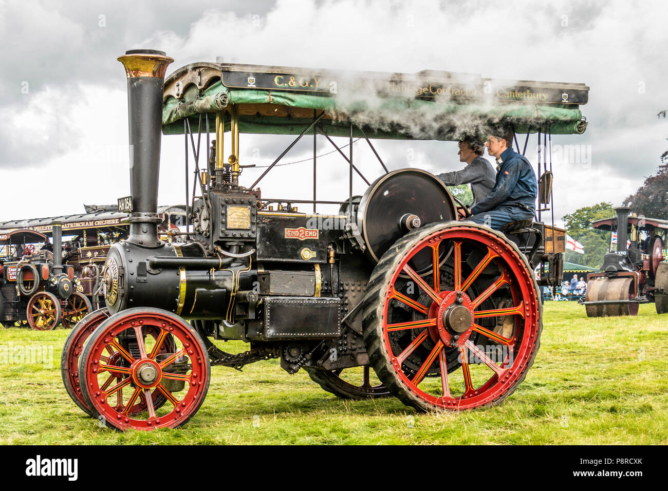 Traction engines at Astle Park Steam festival, Chelford,,Cheshire, Untited Kingdom Stock Photo