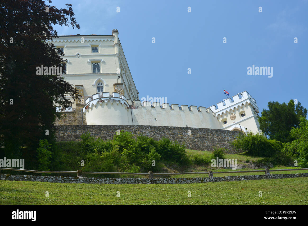 Trakoscan castle and park, Croatia. Stock Photo