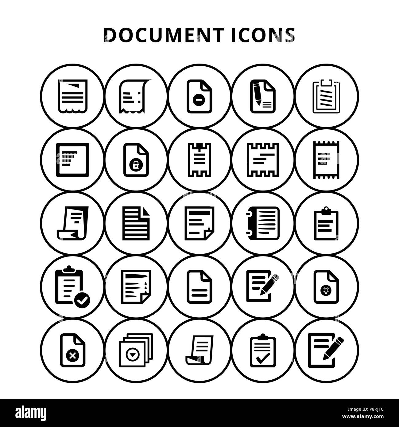 Document Icons For Web Design And Application Interface Also Useful