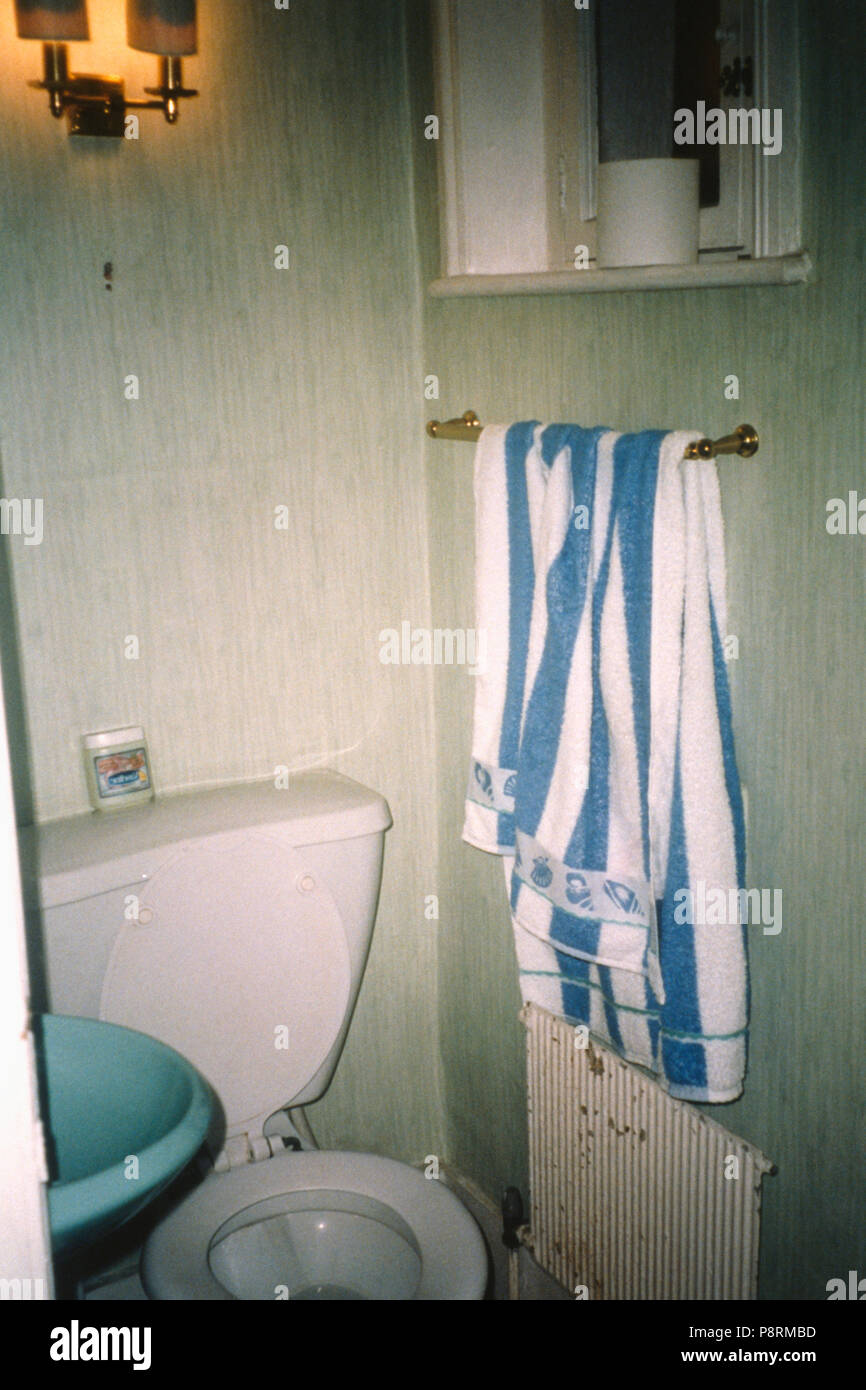 Before picture of bathroom Stock Photo