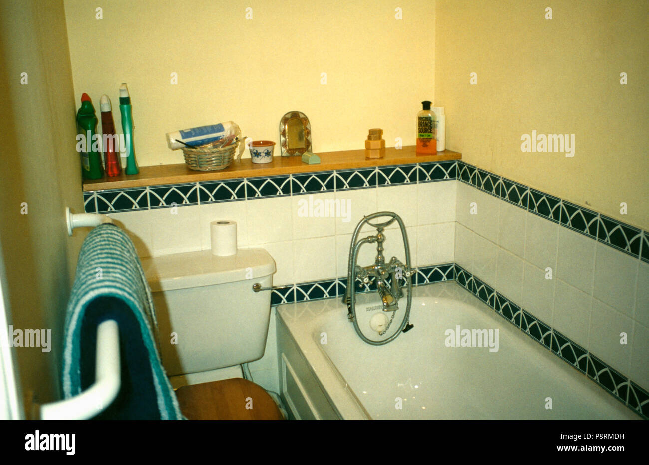 Dated bathroom before renovation and redecoration Stock Photo
