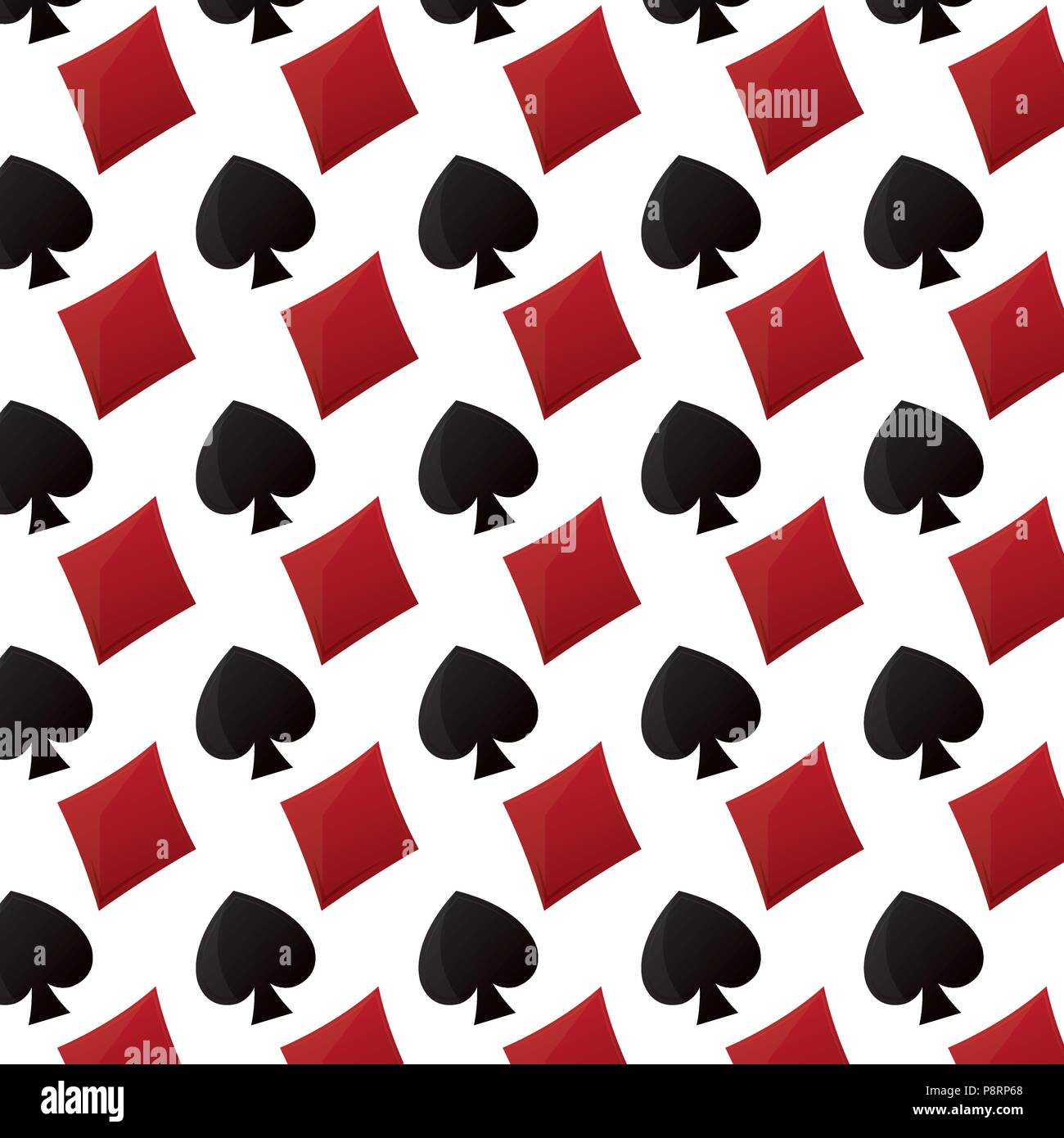 diamonds and pikes card game background vector illustration Stock