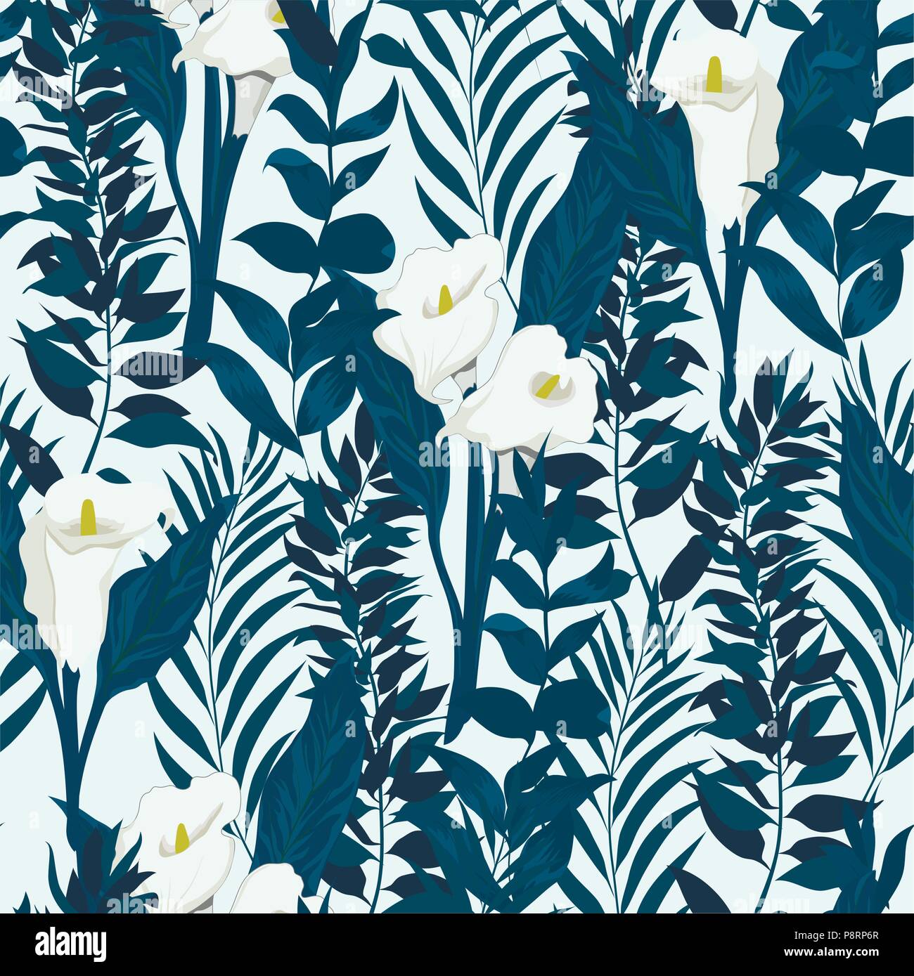 Seamless vector floral pattern with wild flowers Stock Vector Image ...