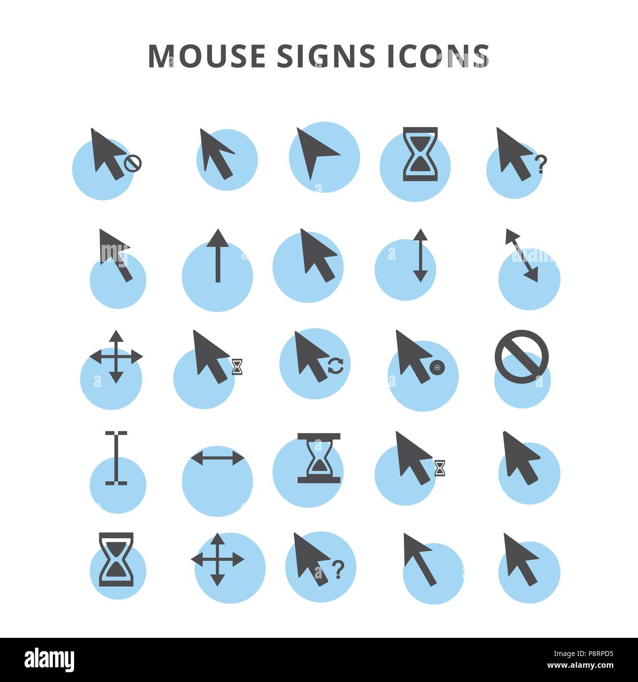 Thin line icons cursor click hi-res stock photography and images - Alamy