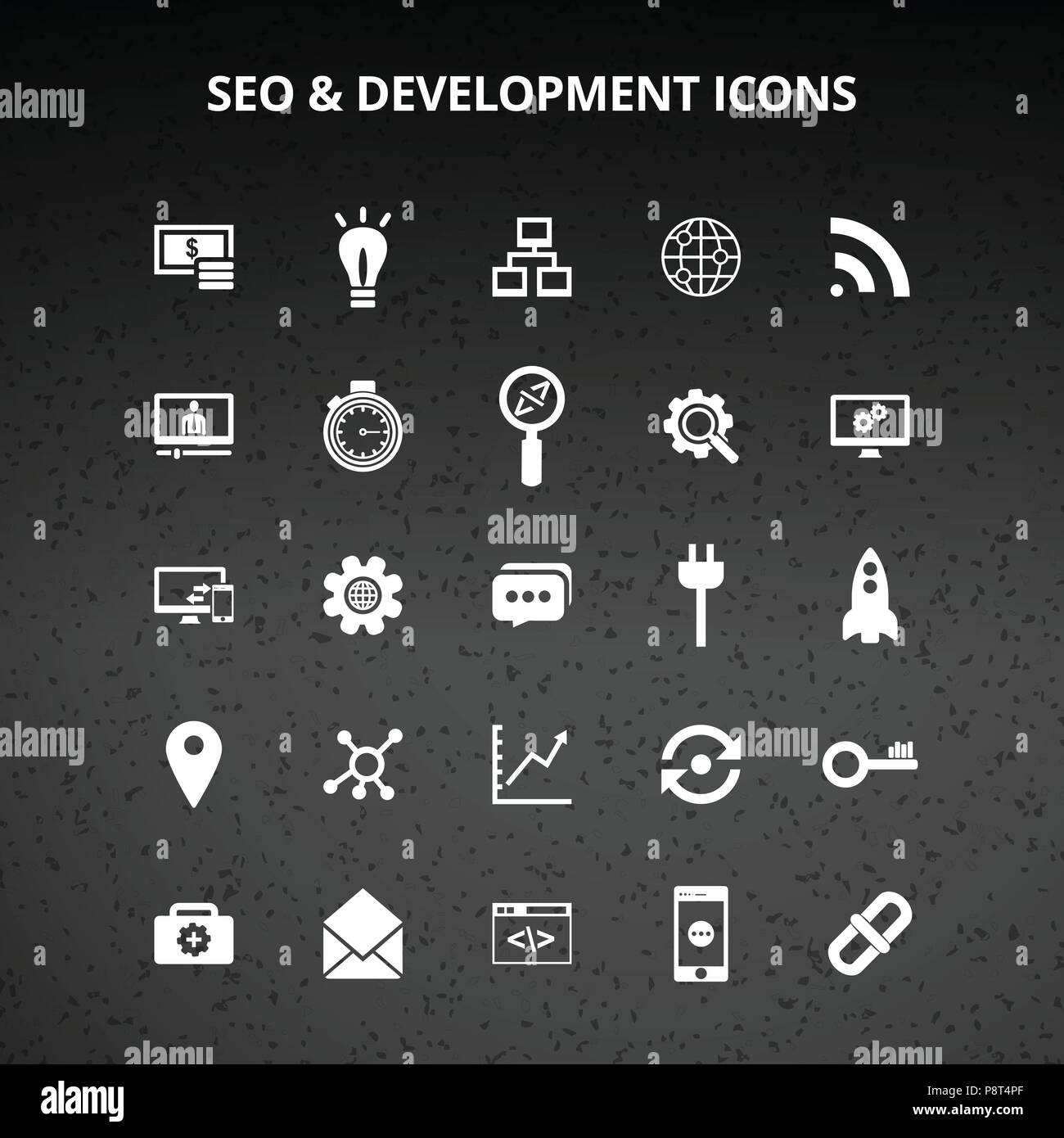 SEO and Development Icons. For web design and application interface ...