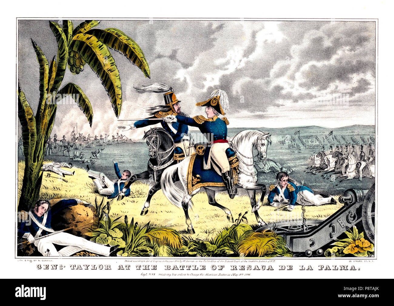 Genl. Taylor at the battle of Resaca de la Palma Capt. May receiving