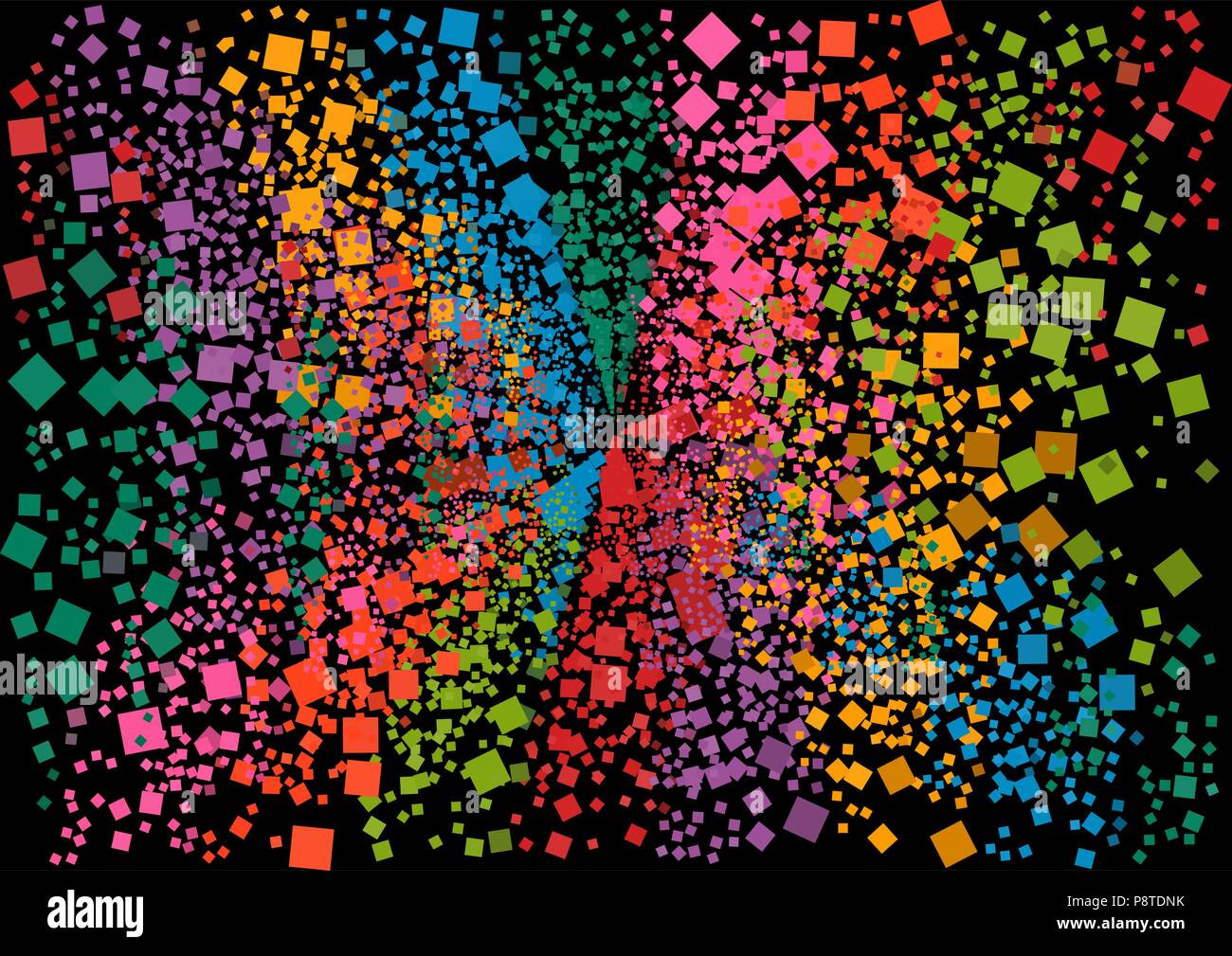 Background or wallpaper with colorful geometric elements with random