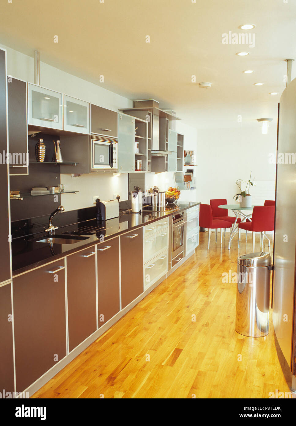 Modern kitchen in a flat in Camden Town Stock Photo