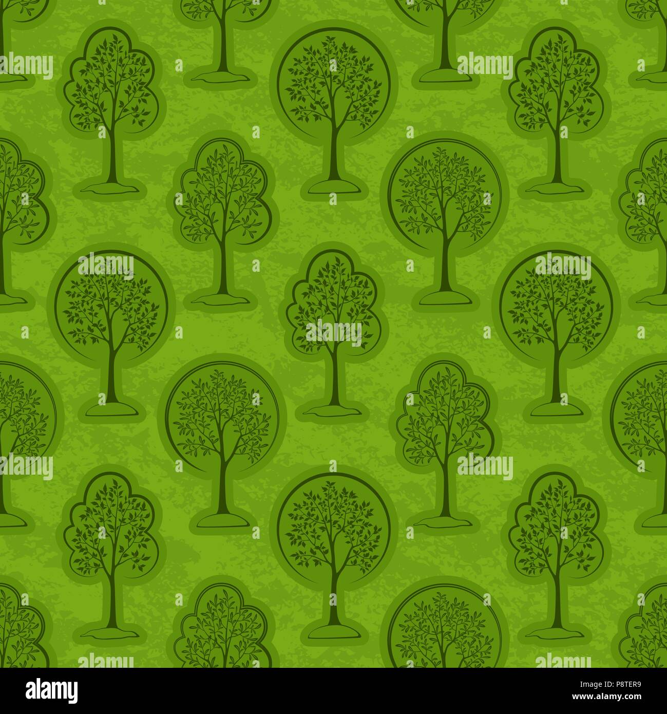 Trees Seamless Stock Vector