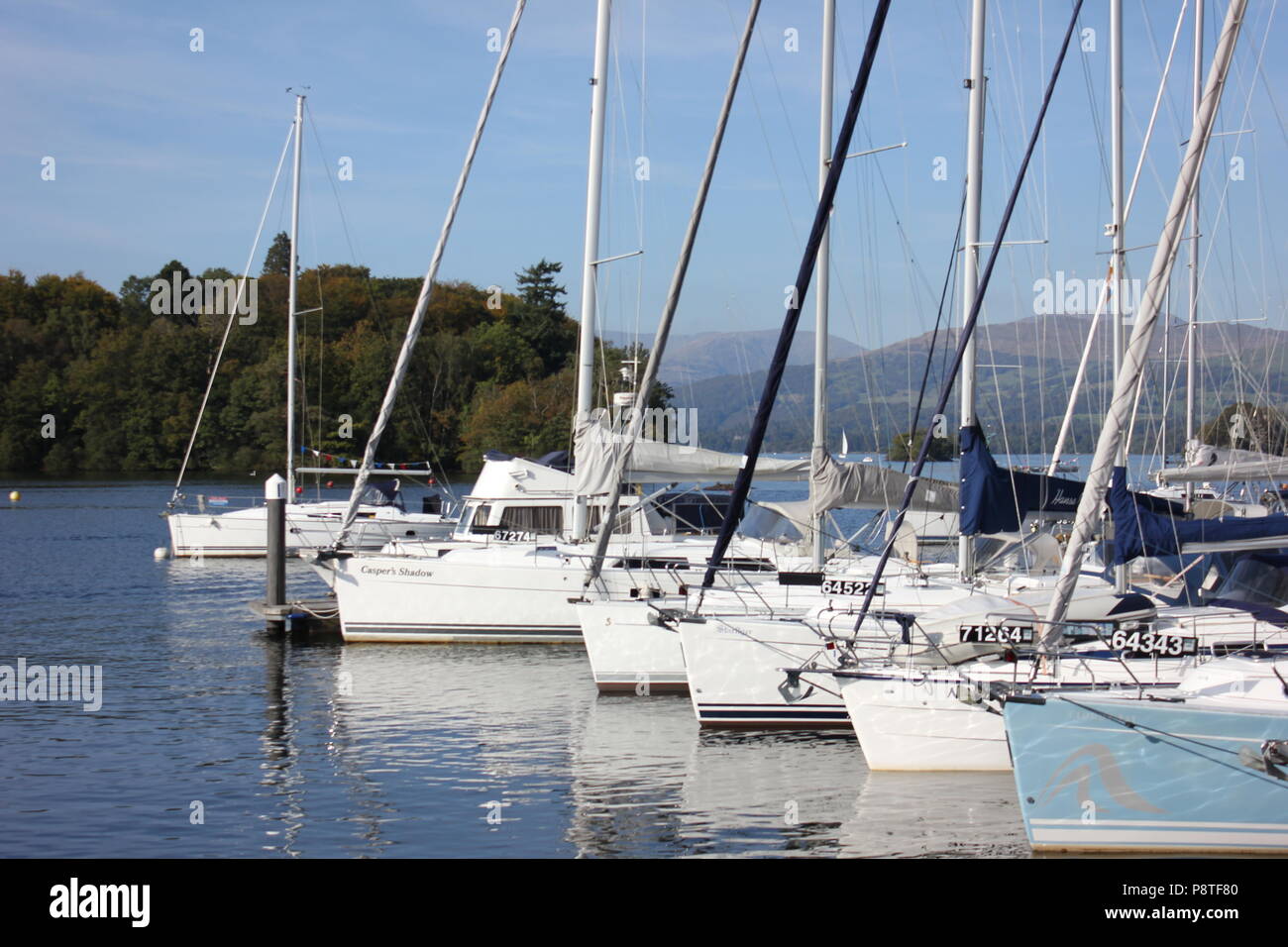 Boats at Windermere Stock Photo Alamy