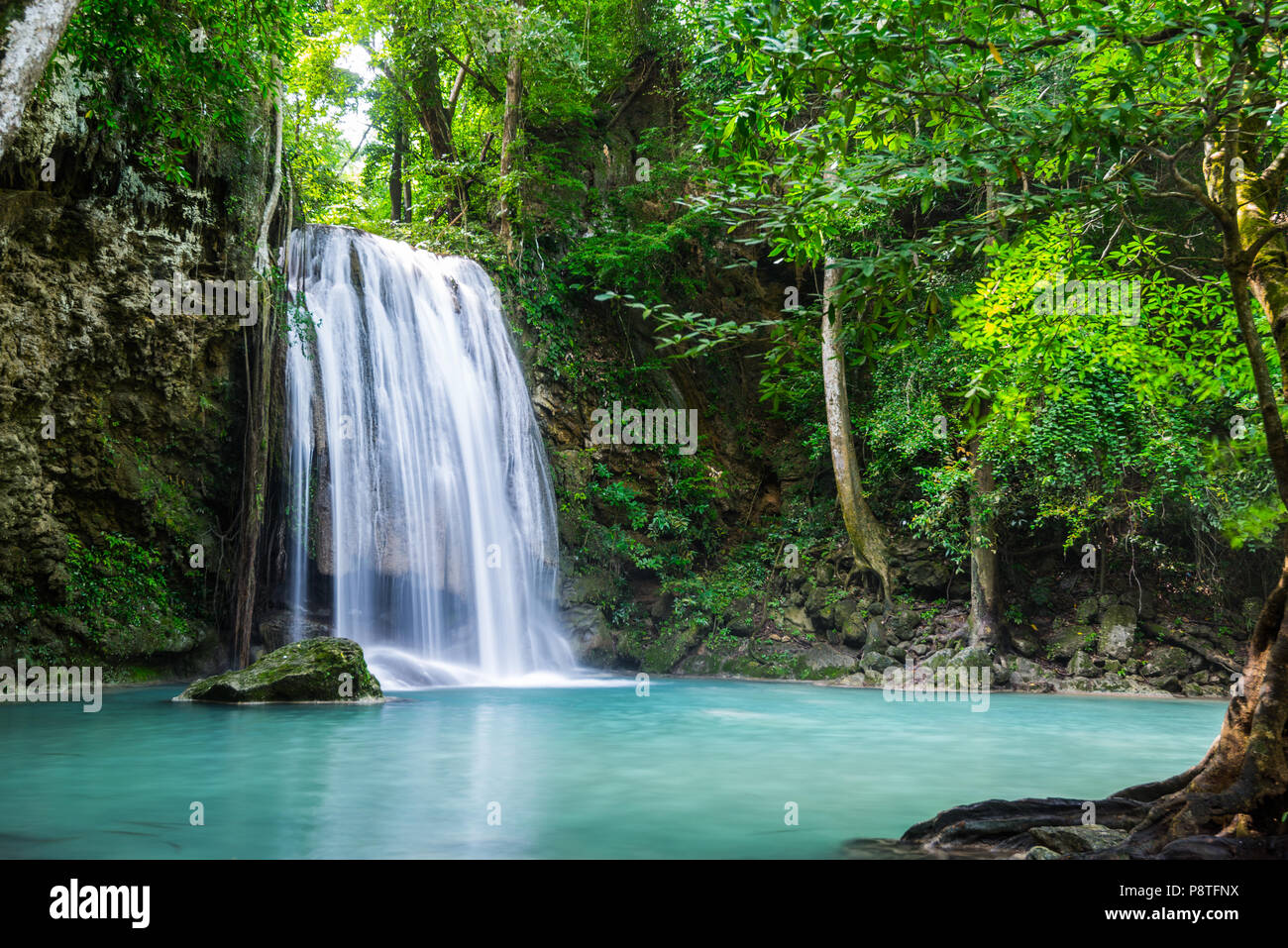 Beautiful Waterfall In Deep Forest At Thailand Stock Photo Alamy