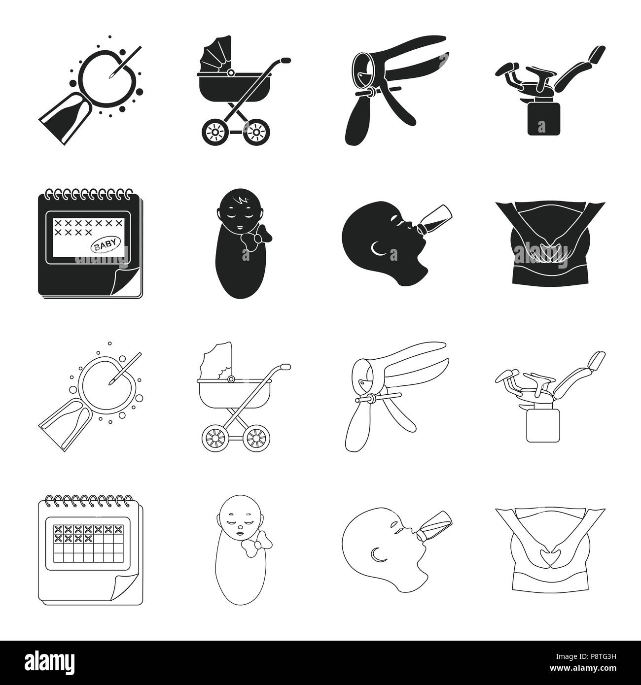 https://c8.alamy.com/comp/P8TG3H/calendar-newborn-stomach-massage-artificial-feeding-pregnancy-set-collection-icons-in-blackoutline-style-vector-symbol-stock-illustration-P8TG3H.jpg
